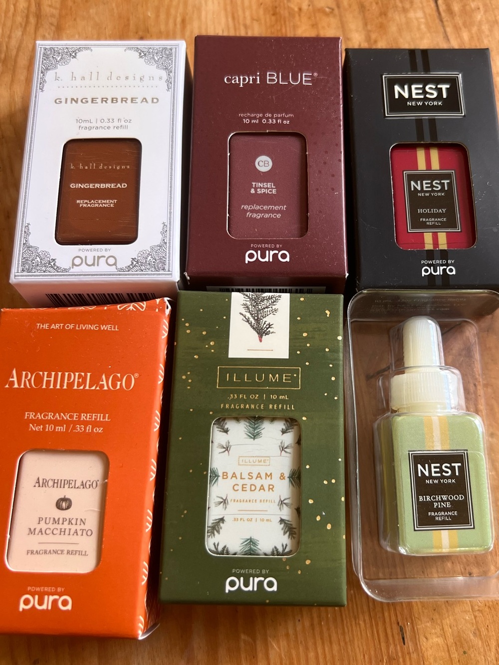 NIB PURA Fragrance  Holiday Assortment Set of 6